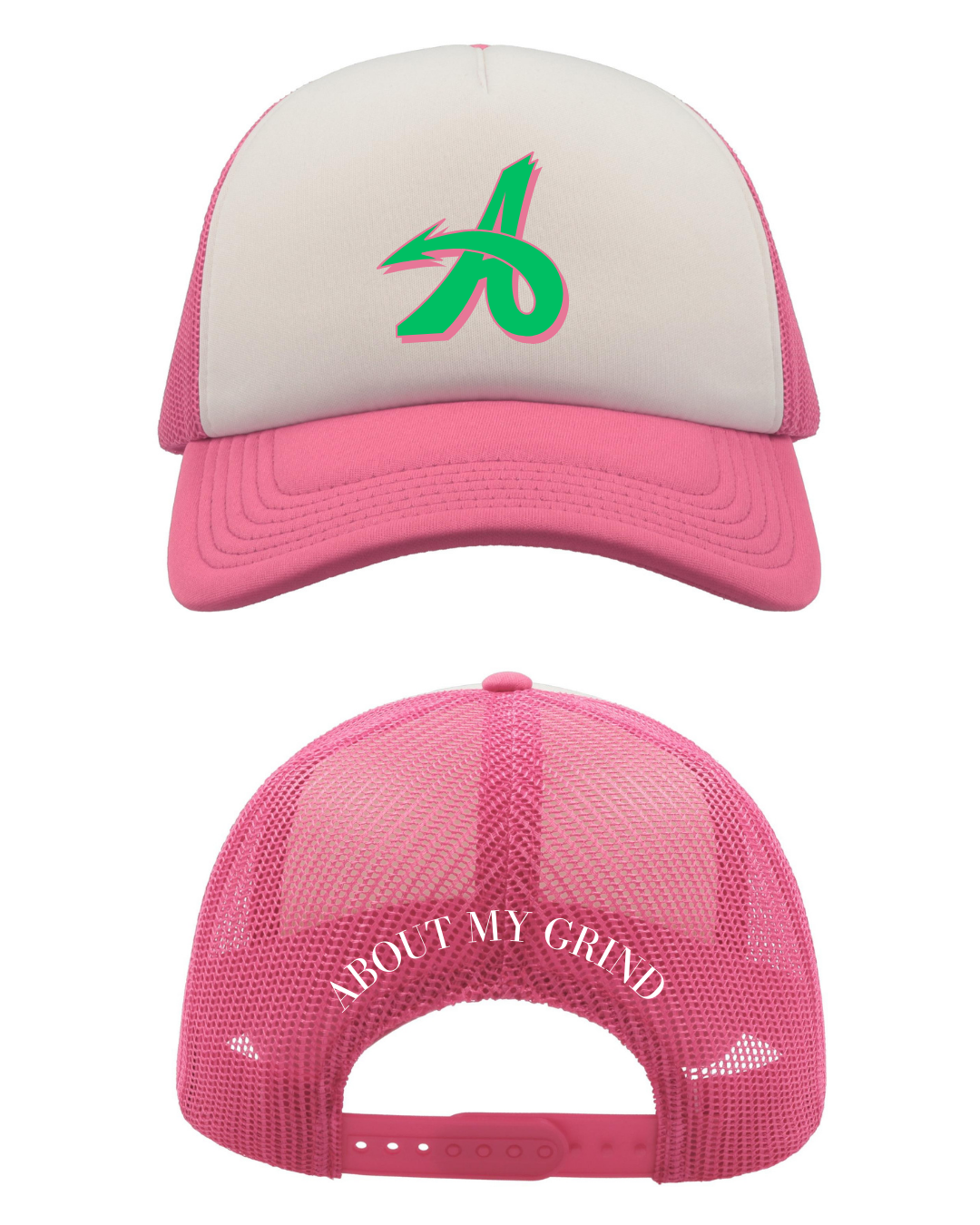 A FOAM TRUCKER - PINK/WHITE