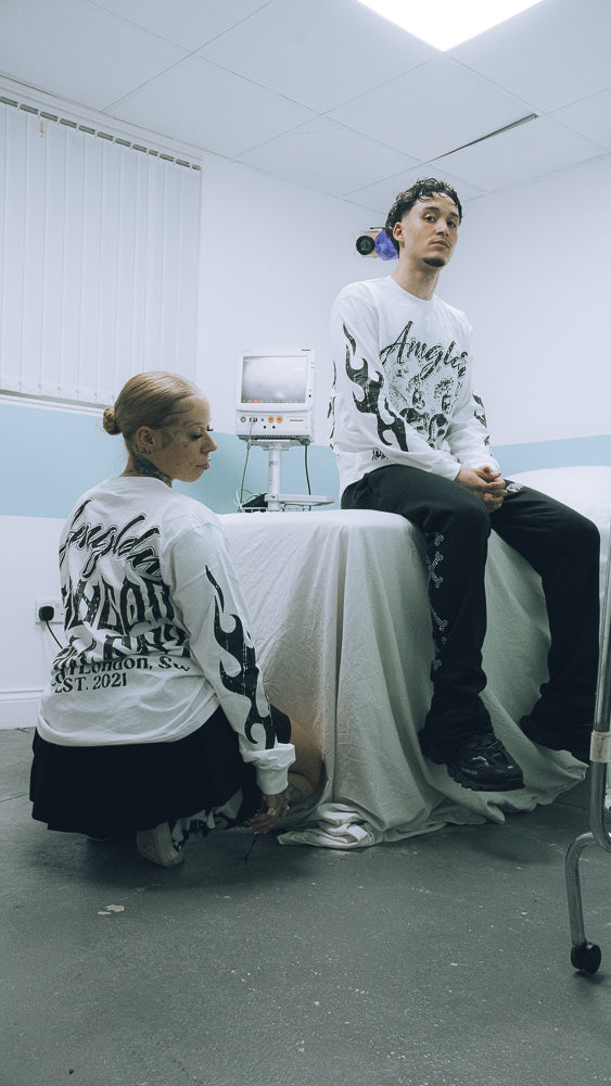 RICHGOD GALLERY WHITE LONG SLEEVE TEE