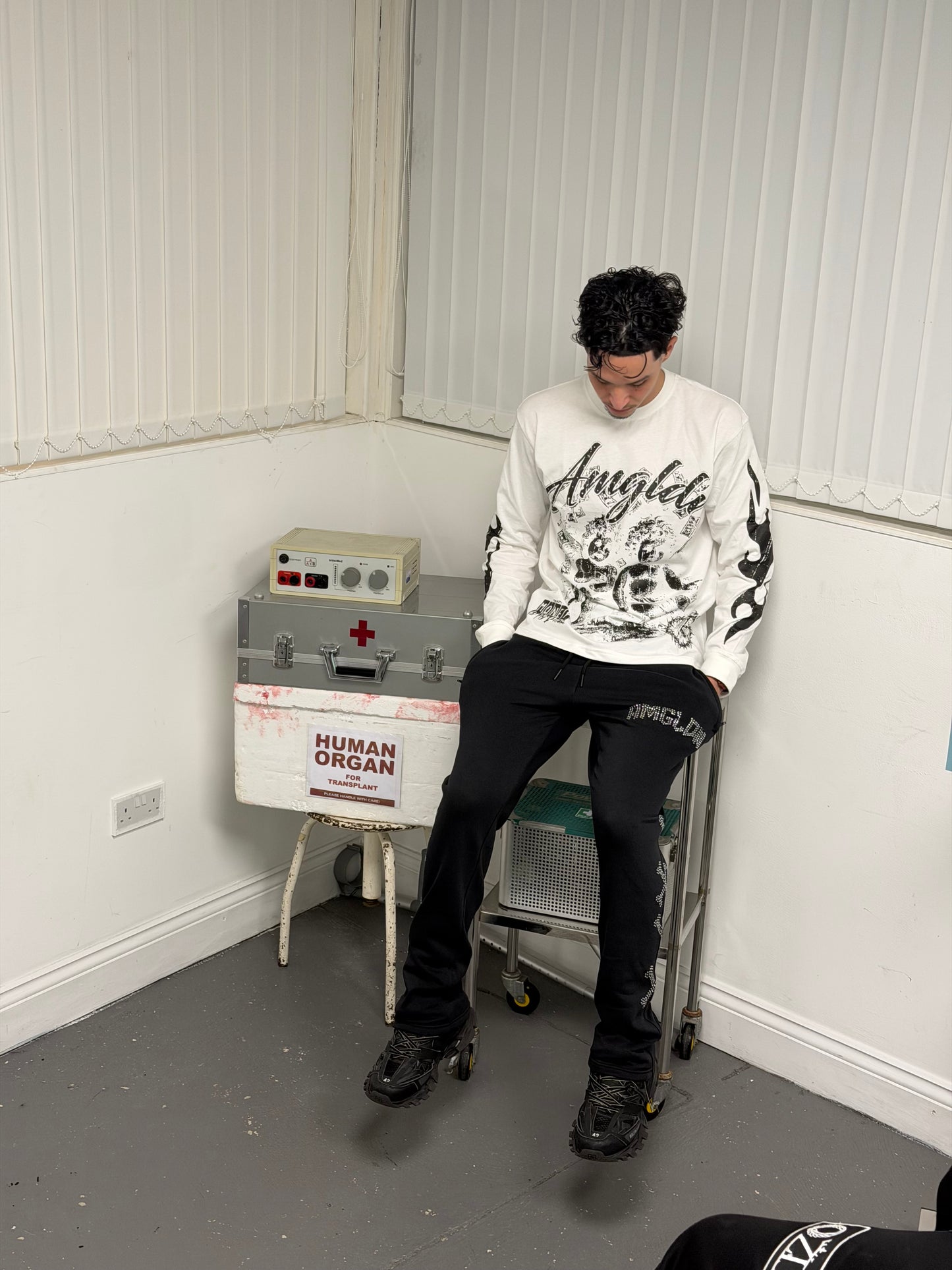 RICHGOD GALLERY WHITE LONG SLEEVE TEE