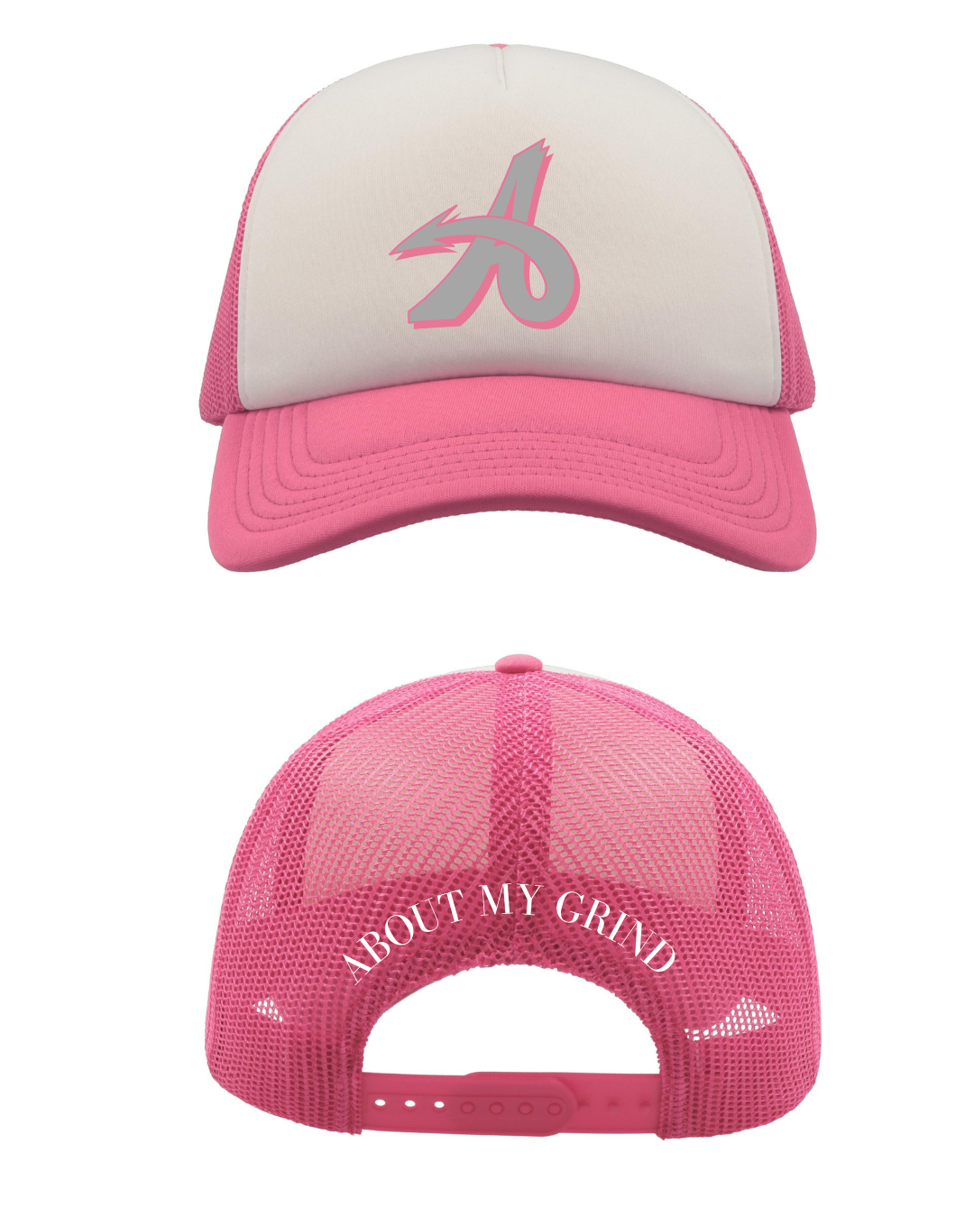 A FOAM TRUCKER - PINK/WHITE