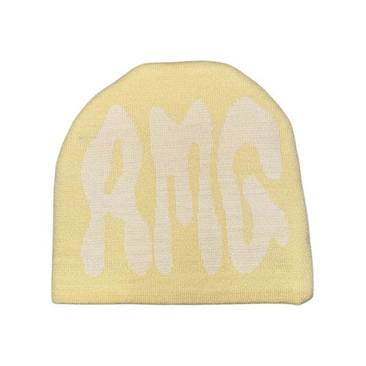 AMG DRIP LOGO BEANIE - BEIGE/WHITE
