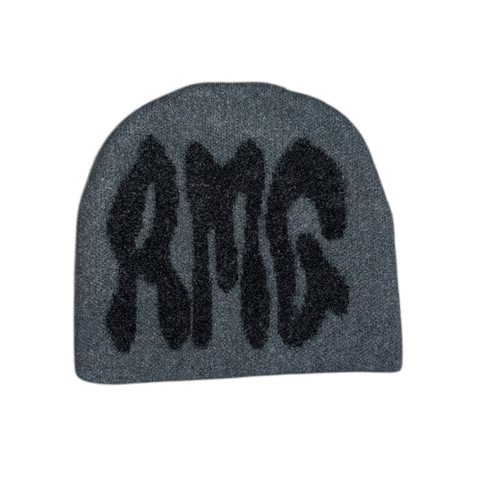 AMG MOHAIR BEANIE -  DARK GREY/BLACK