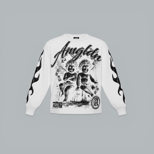 RICHGOD GALLERY WHITE LONG SLEEVE TEE
