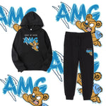 Cool Blue BLACK AMG Tracksuit Set