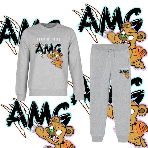 Grey AMG Crewneck Tracksuit Set