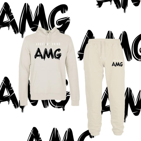 Black AMG Cream Tracksuit Set